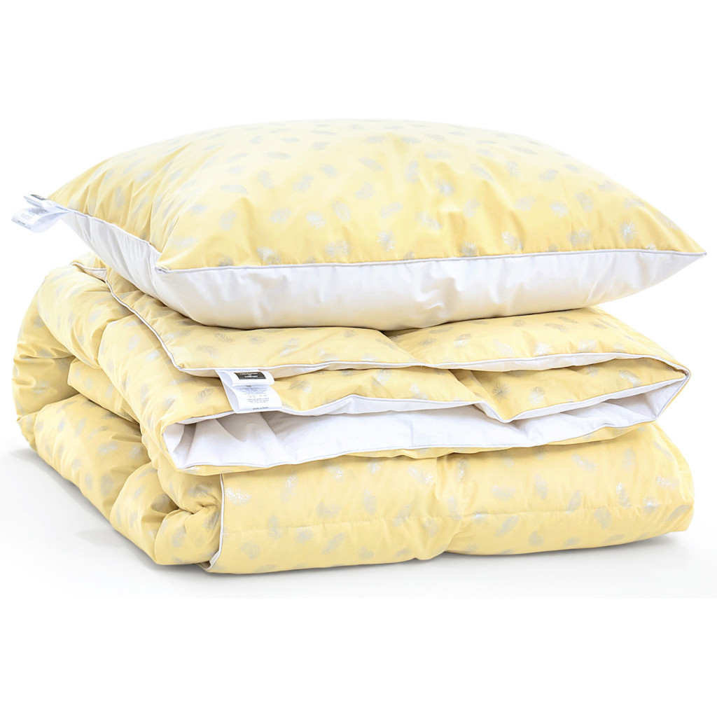 Ковдра MirSon Набір пуховий №2104 Bio-Beige Зима 90% пух 172х205 + подушка 50х70 пружна (2200003023008) - зображення 4