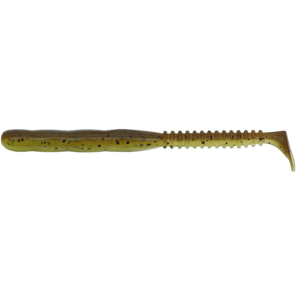 Силікон рибальський Reins Rockvibe Shad 4" B08 Green Pumpkin Chart Melon (9 шт/уп.) (1552.08.98) - зображення 1