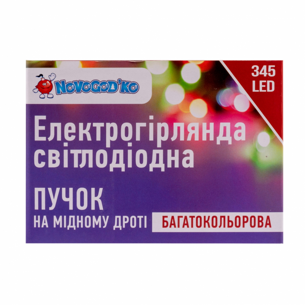 Гірлянда Novogod`ko Кінський хвіст, мідн. дроти 345 LED, Color, 2,3м (974225) - изображение 2
