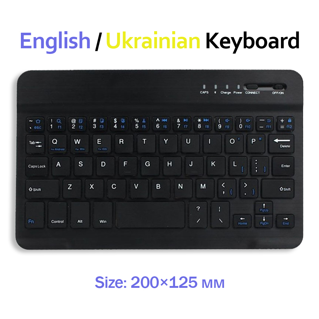 Клавіатура BeCover Bluetooth UA Black (713408) - зображення 1