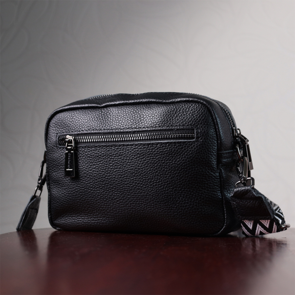 Сумка Vintage З натуральної шкіри Чорна (22640) - зображення 12