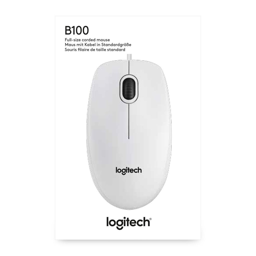 Мишка Logitech B100 White (910-003360) - зображення 4