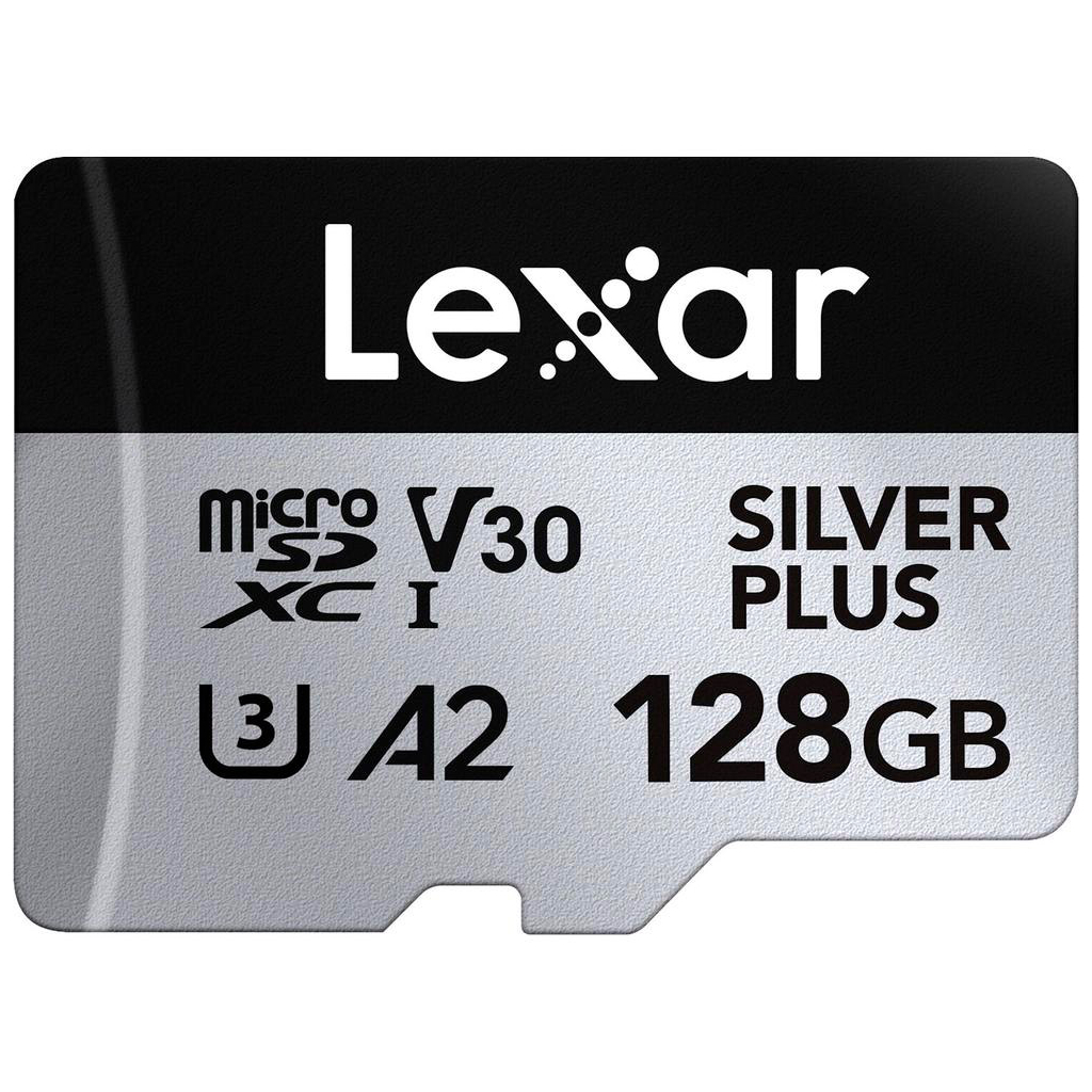 Карта пам'яті Lexar 128GB microSDXC class 10 UHS-I U3 V30 A2 Professional Silver (LMSSIPL128G-BNANG) - изображение 1