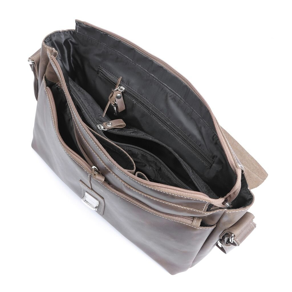 Сумка Shvigel Шкіряна Коричнева (00980) - зображення 9