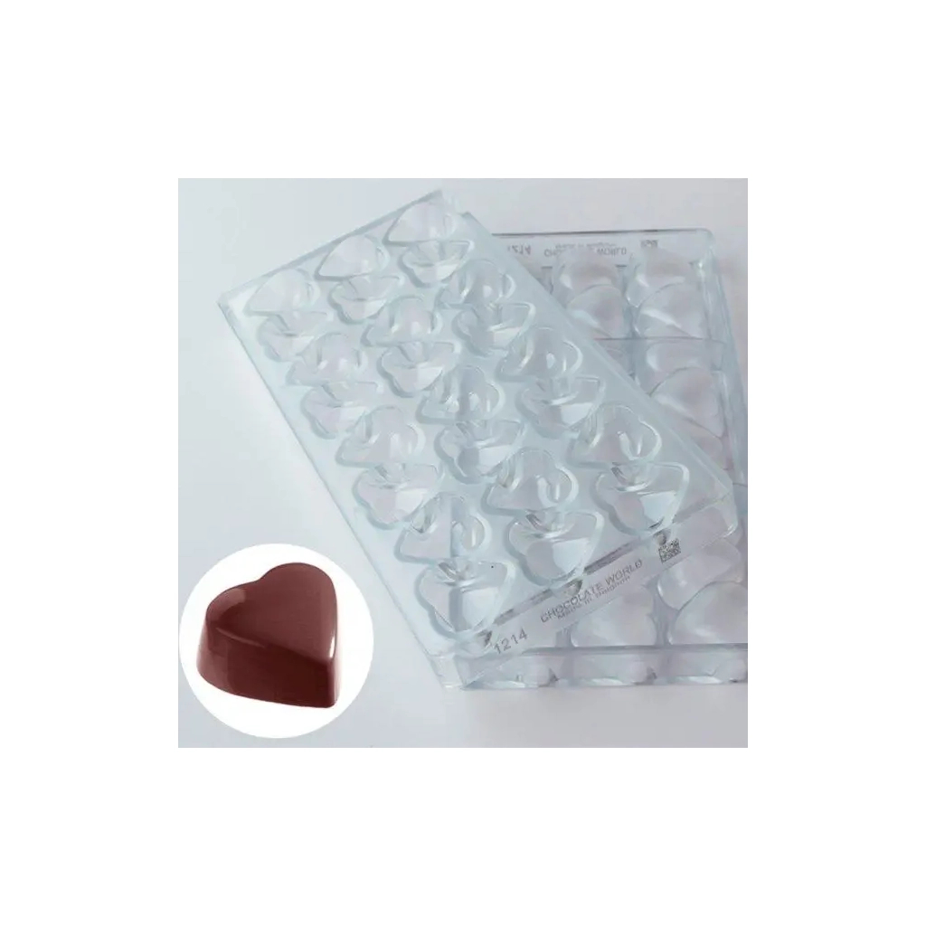Форма для шоколаду Chocolate World Серце 31x35x18 мм 24 шт 15 г (1214 CW) - зображення 2
