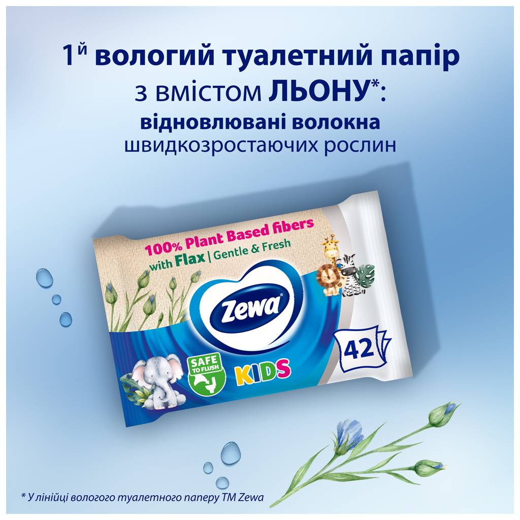 Туалетний папір Zewa Kids 42 шт (7322540796551) - зображення 5
