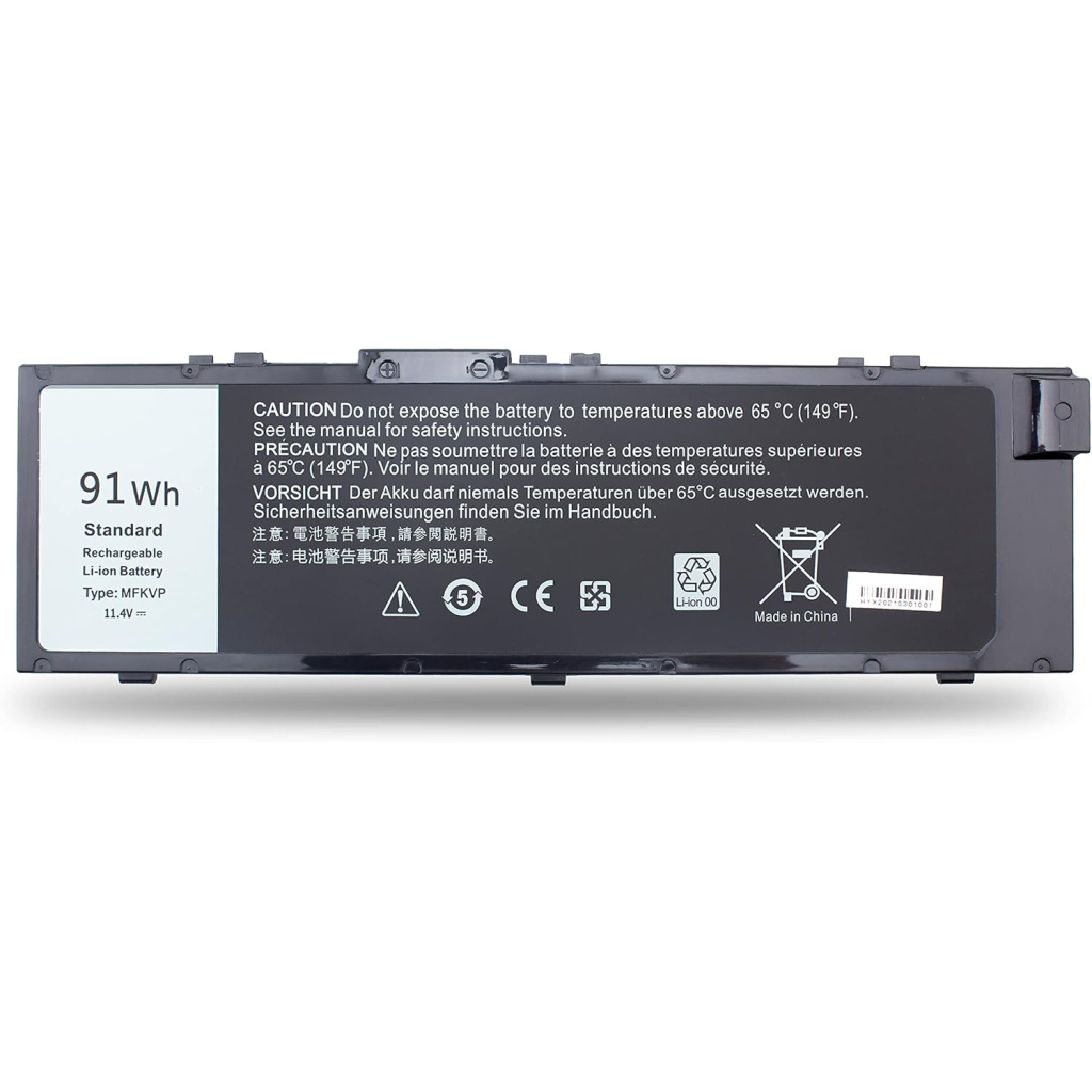 Акумулятор до ноутбука Dell Precision 7510 MFKVP, 7950mAh (91Wh), 6cell, 11.4V, Li-ion AlSoft (A71028) - зображення 1