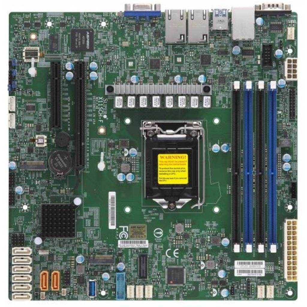 Серверна материнська плата Supermicro X11SCH-F-B - зображення 1