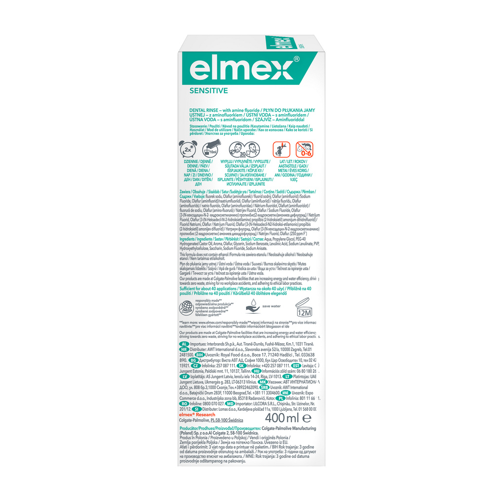 Ополіскувач для порожнини рота Elmex Sensitive Plus 400 мл (7610108065370) - зображення 6