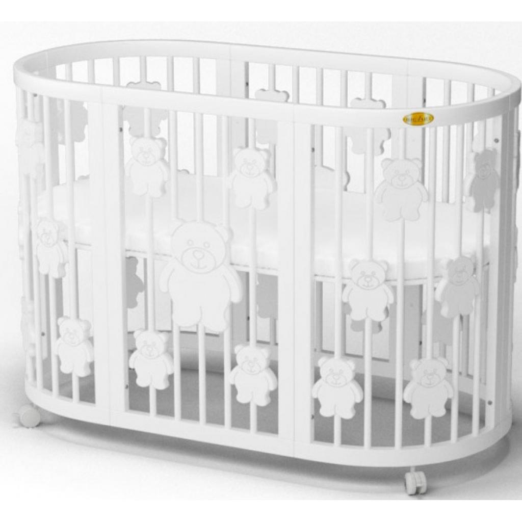 Ліжечко Ingvart SMART BED OVAL з ведмедиками білий (2369003) - зображення 1