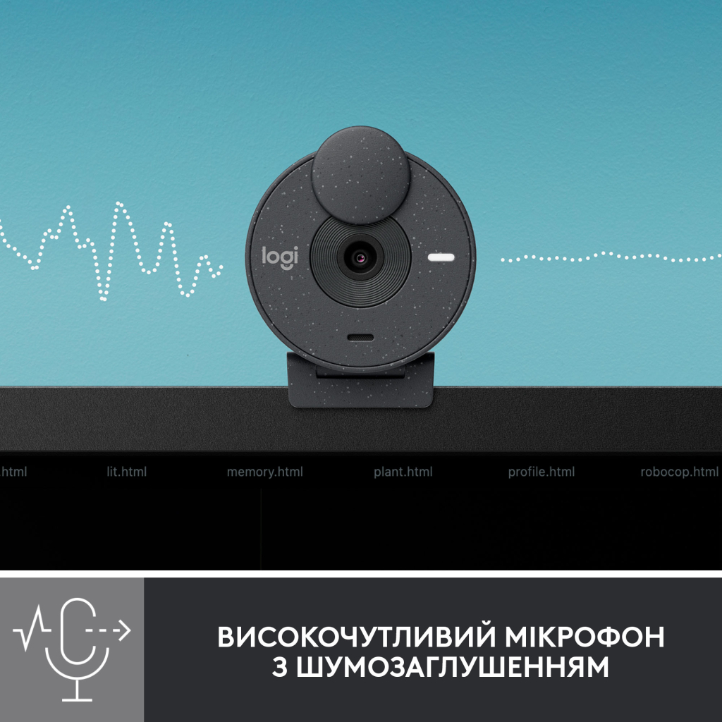Веб-камера Logitech Brio 300 FHD Graphite (960-001436) - зображення 4