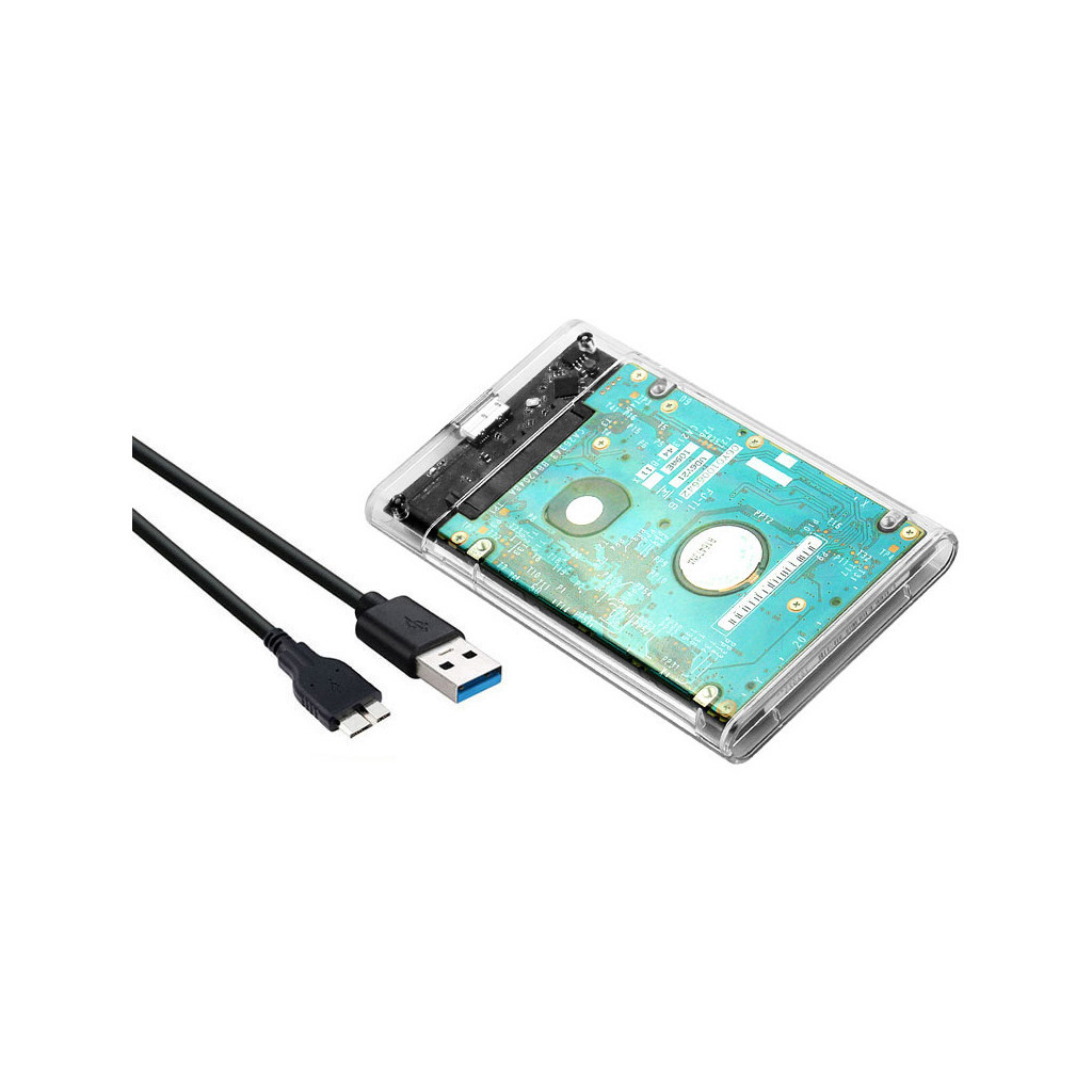 Кишеня зовнішня Dynamode 2.5" SATA HDD/SSD USB 3.0 Transparent (DM-CAD-25316) - зображення 6