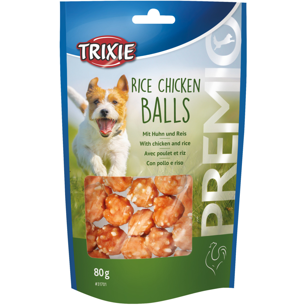 Ласощі для собак Trixie Premio Rice Chicken Balls рис/курка 80 г (4011905317014) - зображення 1