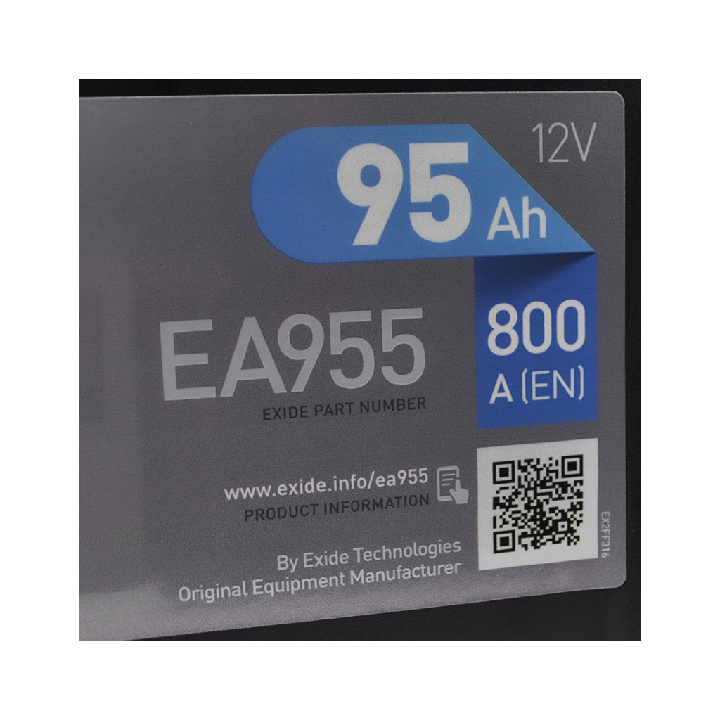 Акумулятор автомобільний EXIDE PREMIUM 95A (EA955) - зображення 3