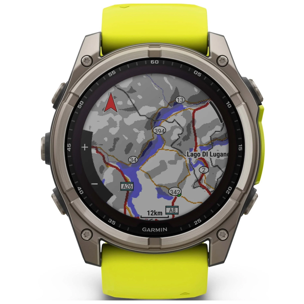 Смарт-годинник Garmin fenix 8 51mm,Saph Solar, BareTi/Graphite,AmpYe/GrphBnd (010-02907-21) - изображение 2