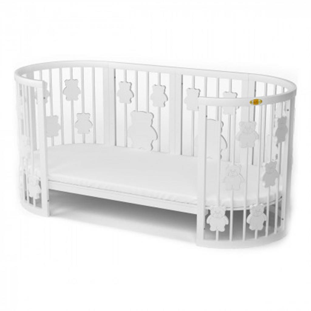 Ліжечко Ingvart SMART BED ROUND з ведмедиками білий (1369003) - зображення 4