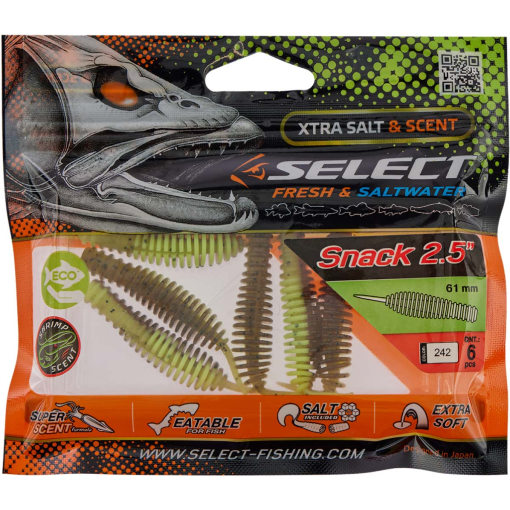 Силікон рибальський Select Snack 2.5" 242 (6 шт/уп) (1870.72.91) - зображення 2