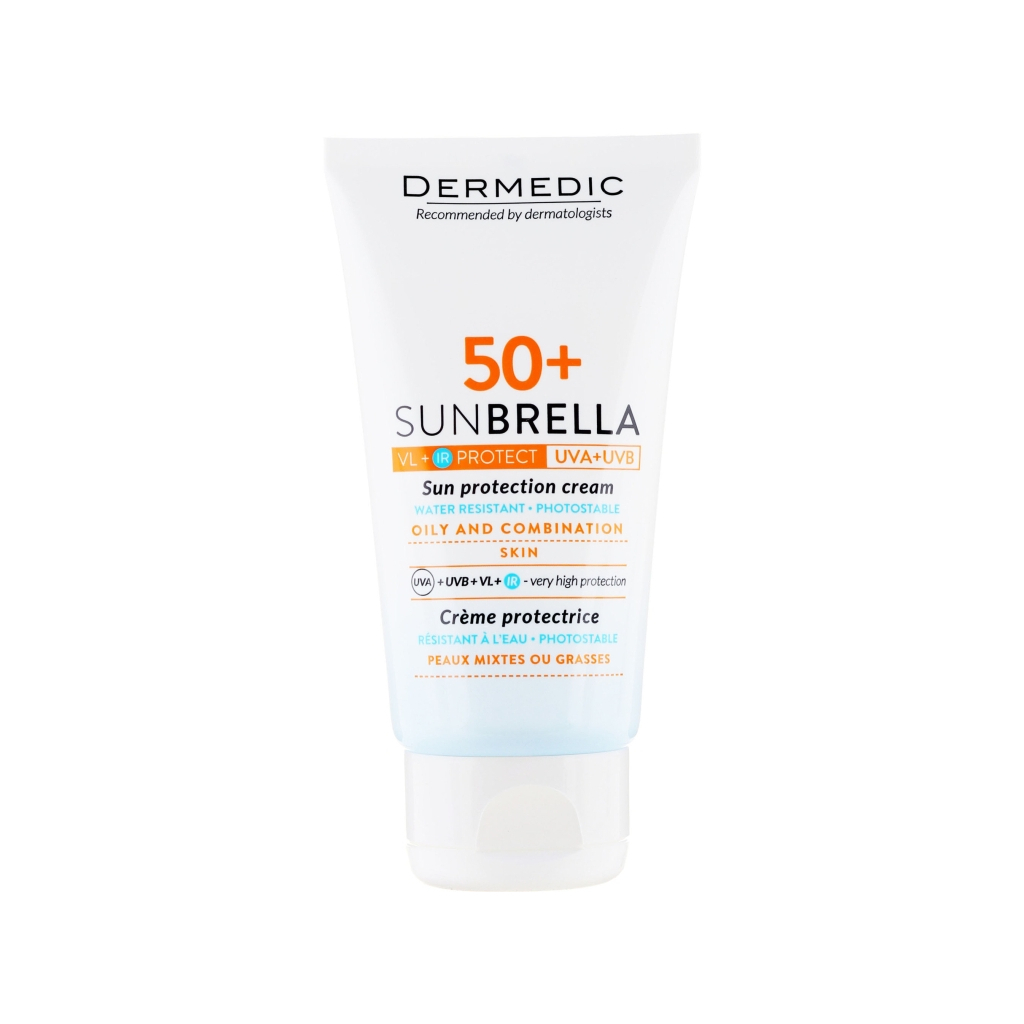 Засіб від засмаги Dermedic Sunbrella Сонцезахисний крем SPF 50+ Для жирної та комбінованої шкіри 50 г (5906739783014) - зображення 2