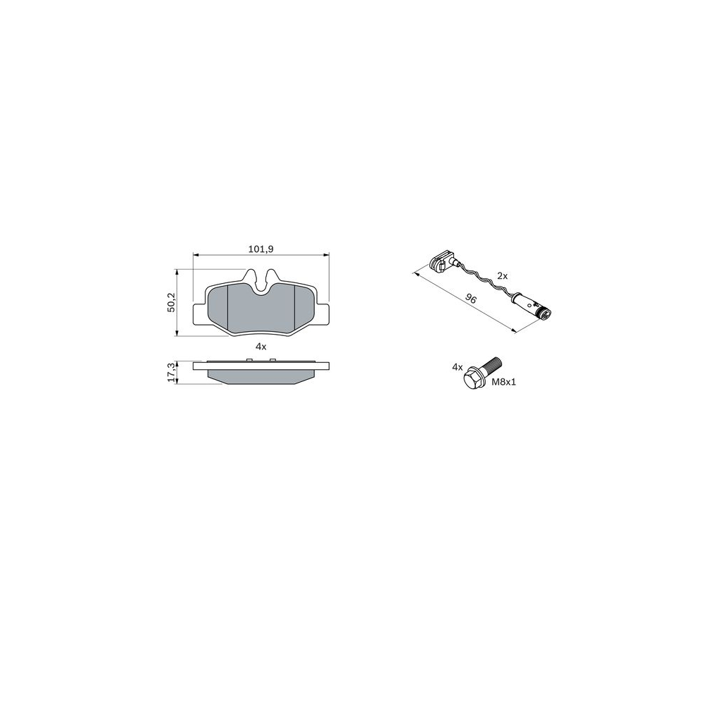 Гальмівні колодки Bosch 0 986 494 082 - зображення 2
