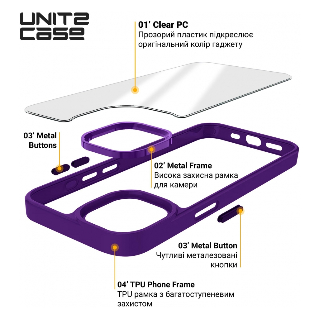 Чохол до мобільного телефона Armorstandart UNIT2 Apple iPhone 15 Purple (ARM69969) - зображення 4