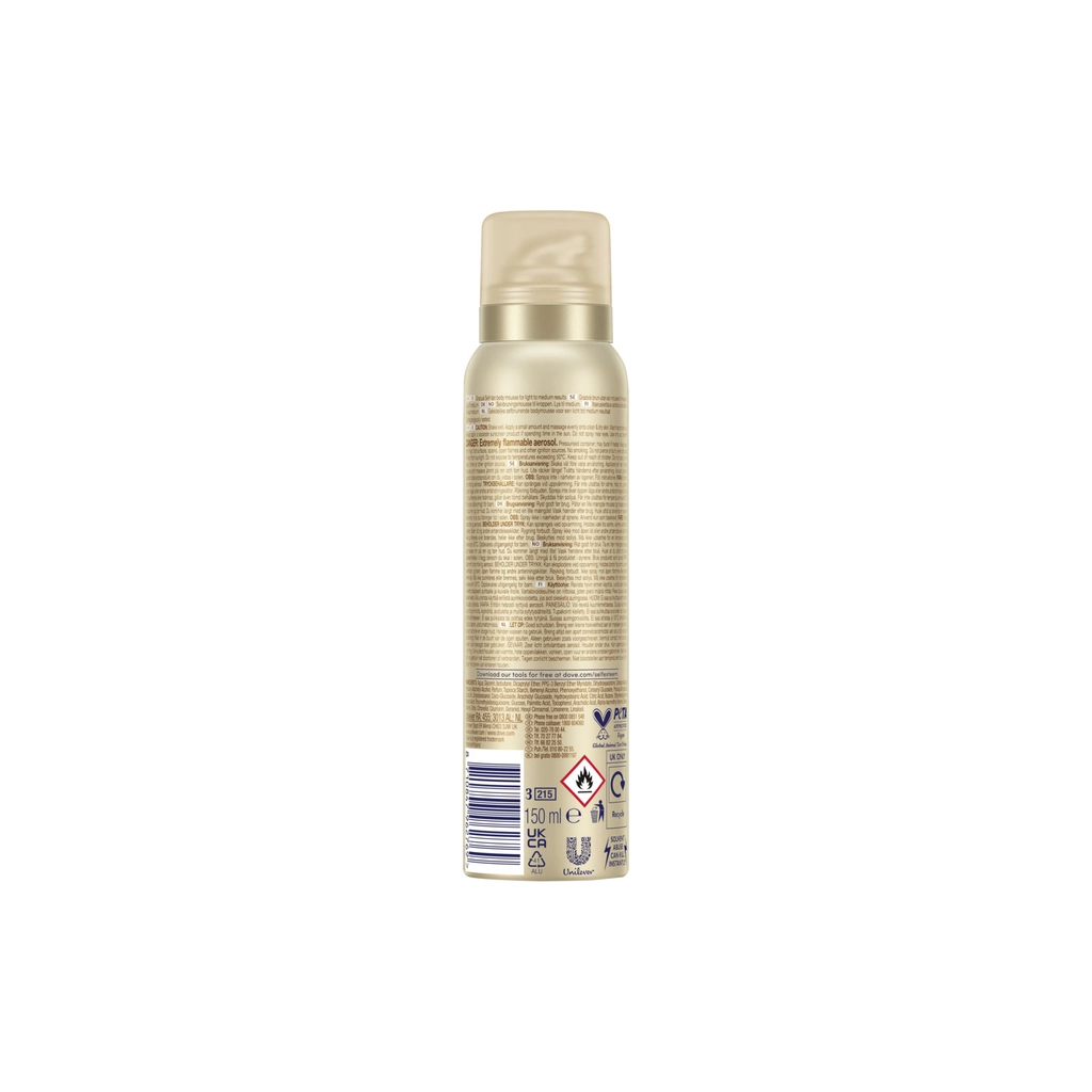Автозасмага Dove Body Love Summer Revived Мус для тіла Від світлого до середнього 150 мл (8710847962769) - зображення 2