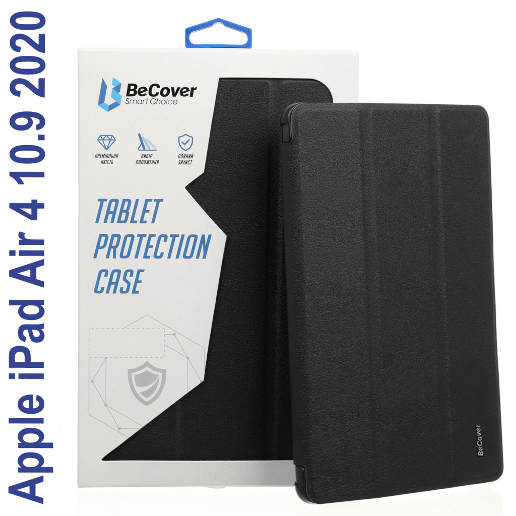 Чохол до планшета BeCover Tri Fold Hard TPU Apple iPad Air 4 10.9 2020/2022 Black (706749) - зображення 1