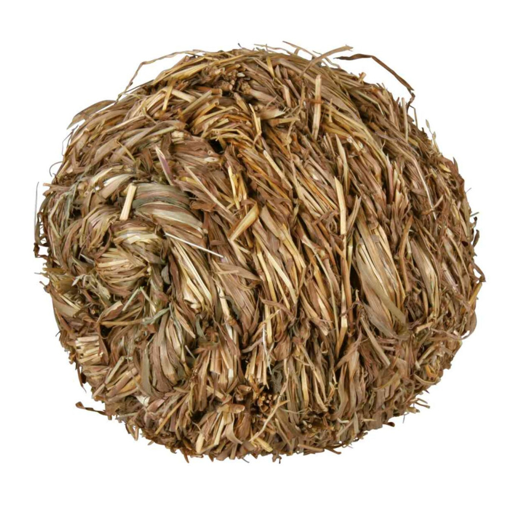 Іграшка для гризунів Trixie Куля з дзвіночком з трави 10 см (4047974618257) - зображення 2