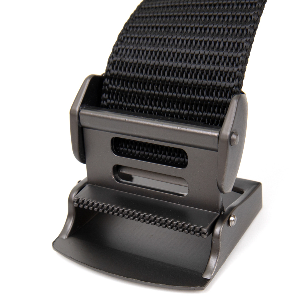 Ремінь Vintage Текстильний з сріблястою пряжкою Чорний (20541) - зображення 6