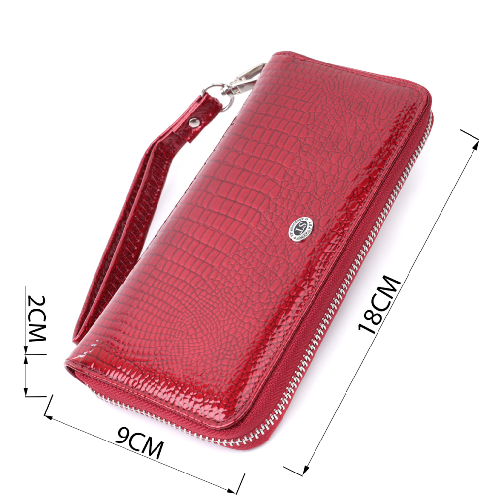 Гаманець ST Leather З натуральної шкіри Червоний (22677) - зображення 3