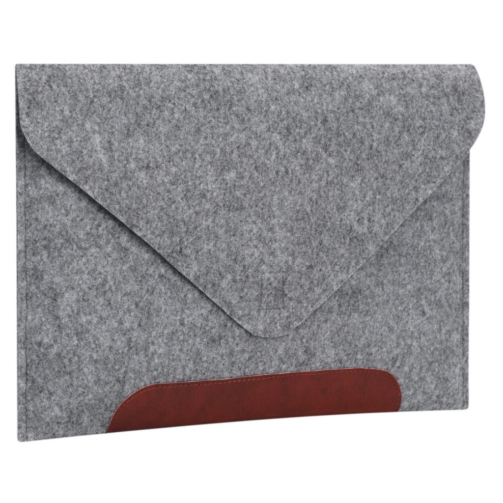 Чохол до ноутбука Gmakin 14" Macbook Pro, envelope, LightGray, brown stripe (GM10-14) - зображення 2