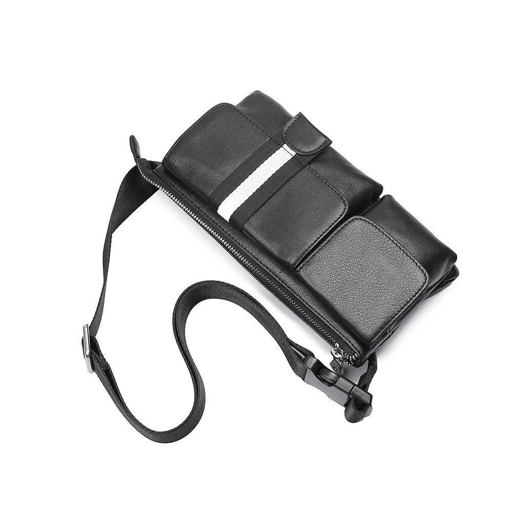 Сумка Vintage Поясна шкіряна Чорна (14953) - зображення 5