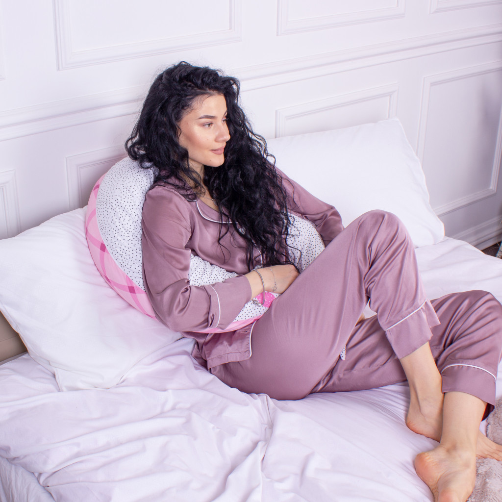 Подушка MirSon для вагітних та годування №8309 Print Line 17-0498 Magnificent Бязь 30х170х20 см (2200006200345) - зображення 6