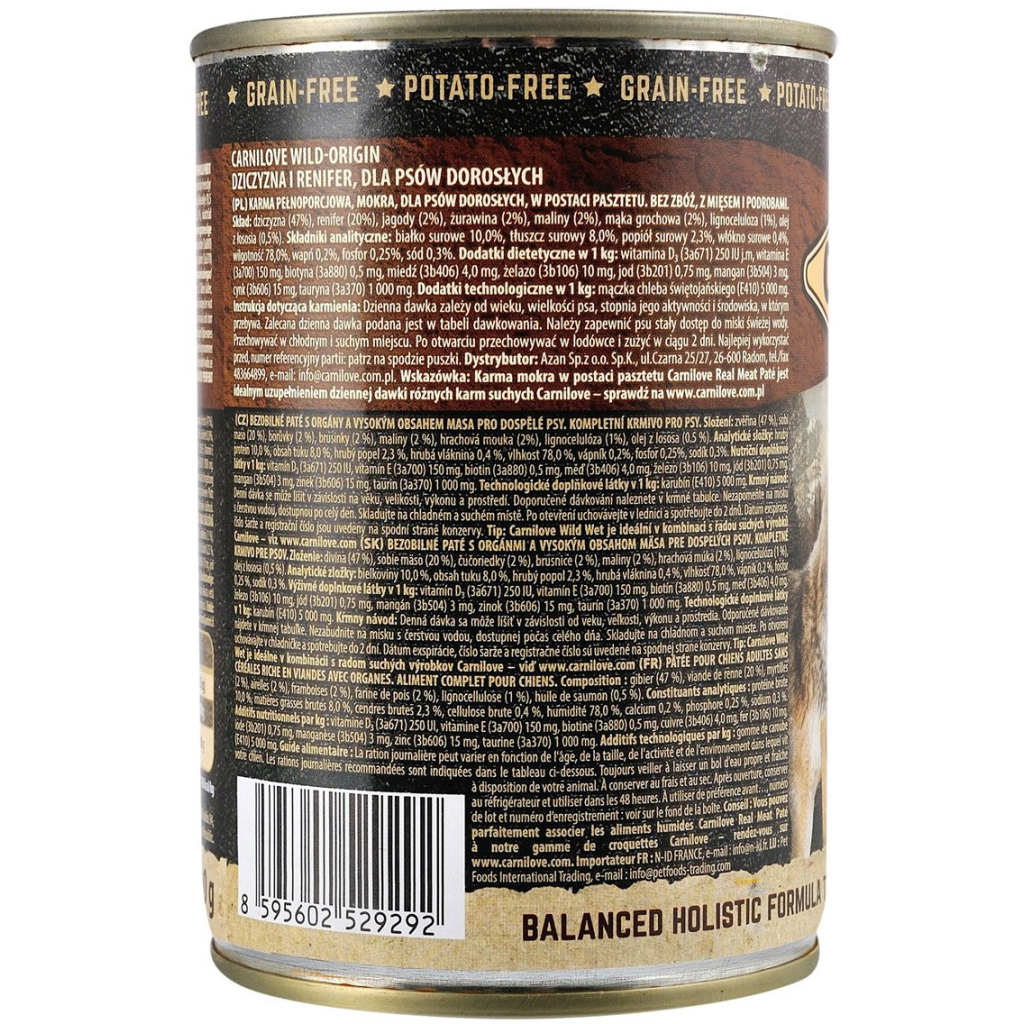 Вологий корм для собак Carnilove з північним оленем 400 г (8595602529292) - зображення 2