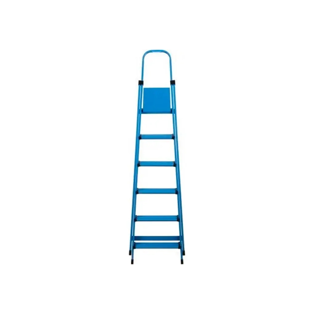 Драбина Work's стрем'янка металева 406 6 сх., синя (63273) - изображение 3