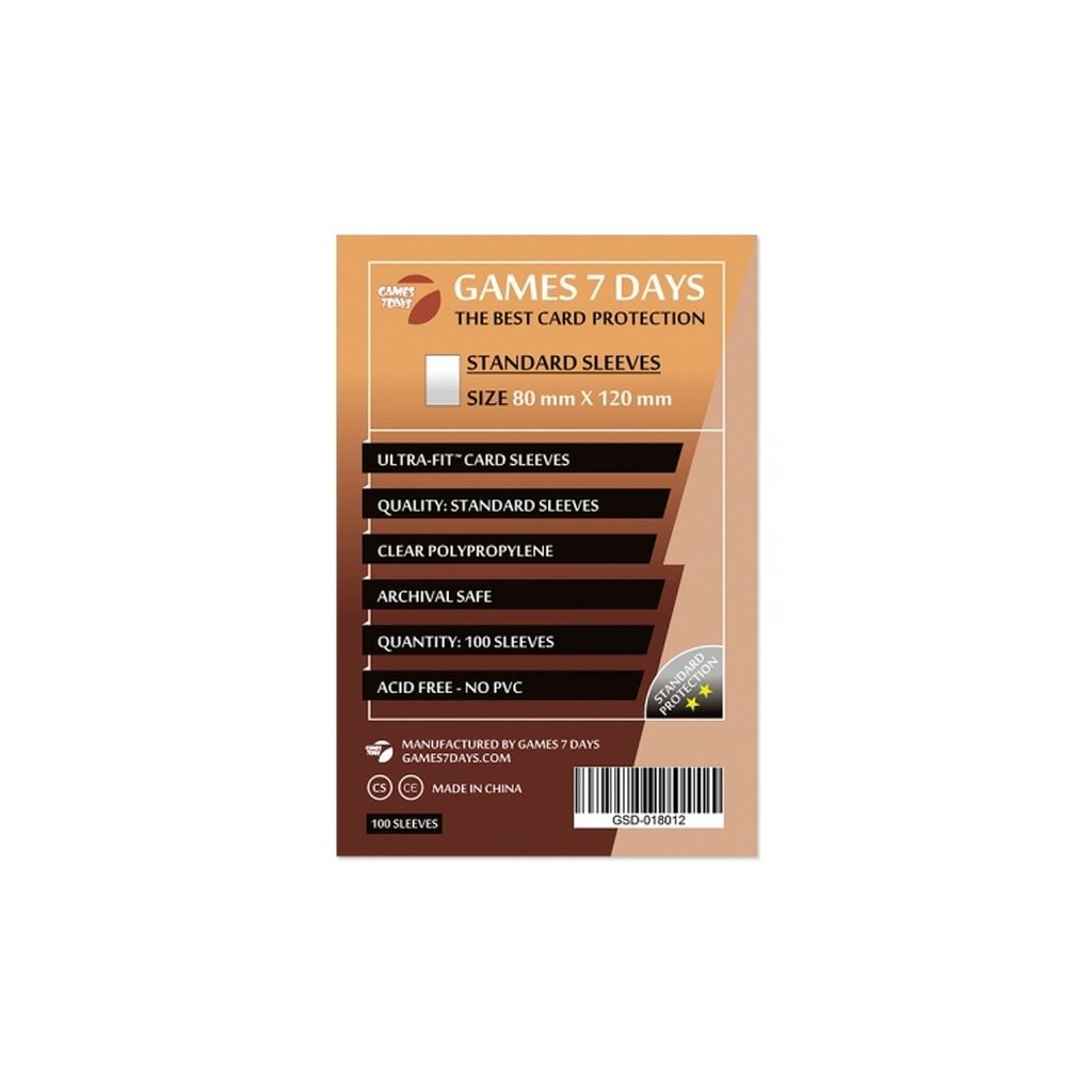 Протектор для карт Games 7 Days 80 х 120 мм, Ultra-Fit, 100 шт (STANDART) (GSD-018012) - зображення 1
