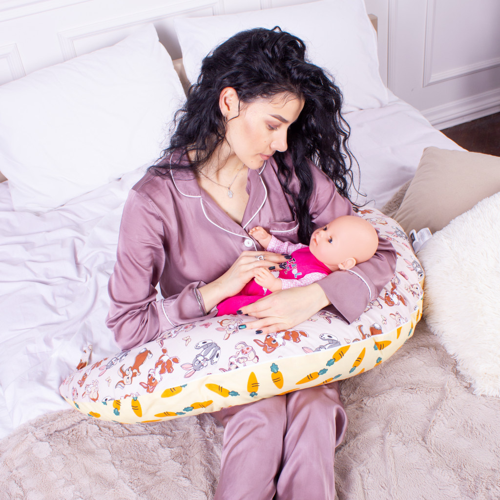 Подушка MirSon для вагітних та годування №8323 Print Line 17-0530 Bambi Бязь 30х170х20 см (2200006200482) - изображение 7