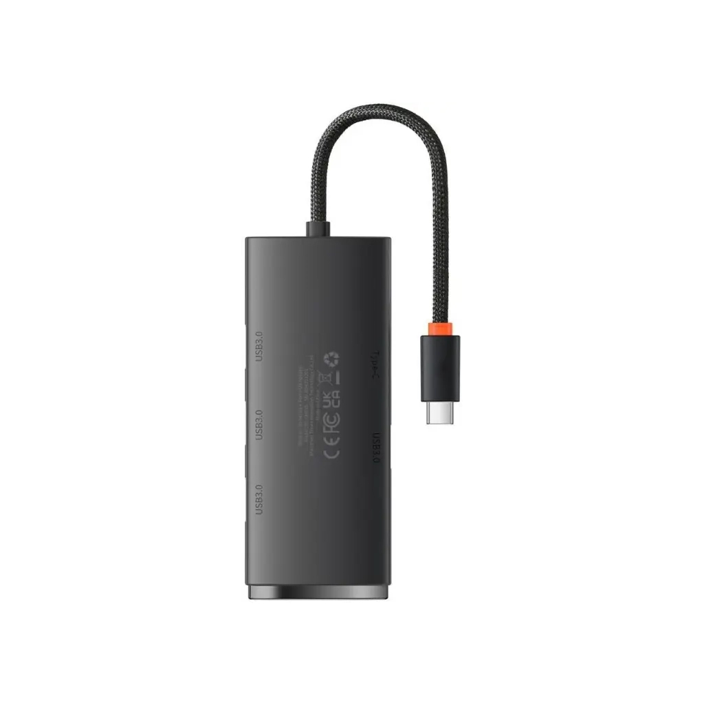 Концентратор Baseus USB-C to 4xUSB 3.0 0.25m black (WKQX030301) - зображення 2