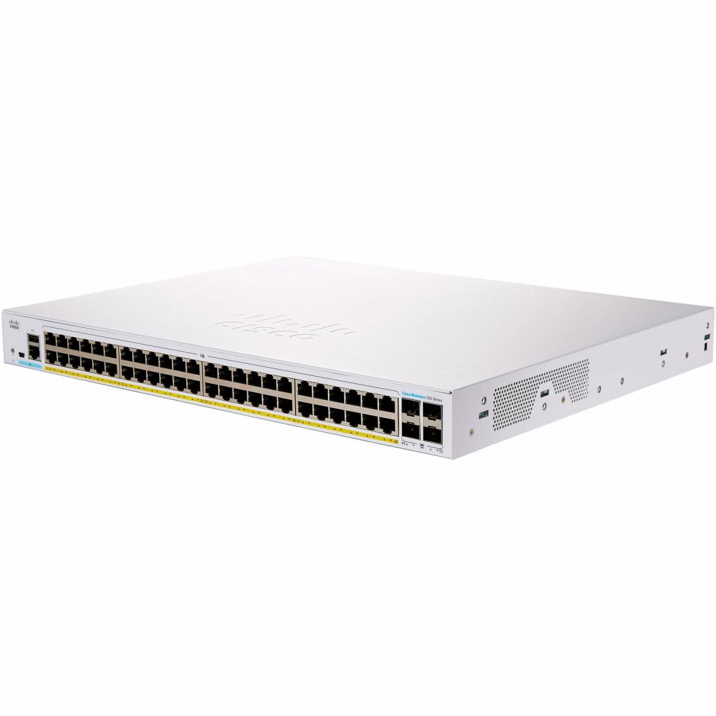 Комутатор мережевий Cisco CBS250-48P-4X-EU - зображення 1
