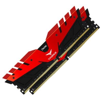 Модуль пам'яті для комп'ютера DDR4 32GB (2x16GB) 2666 MHz T-Force Dark Red Team (TDRED432G2666HC15BDC01) - зображення 3