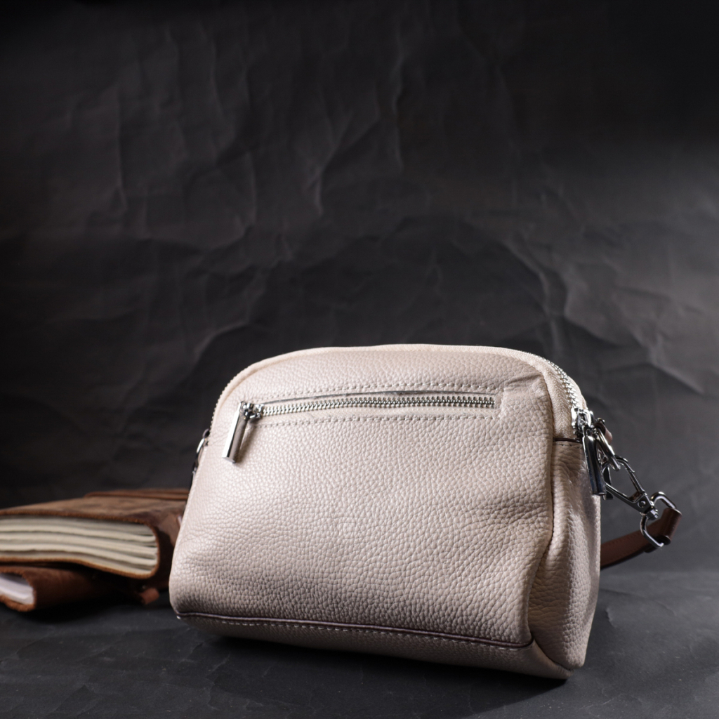 Сумка Vintage Маленька жіноча з натуральної шкіри Біла (22323) - зображення 10