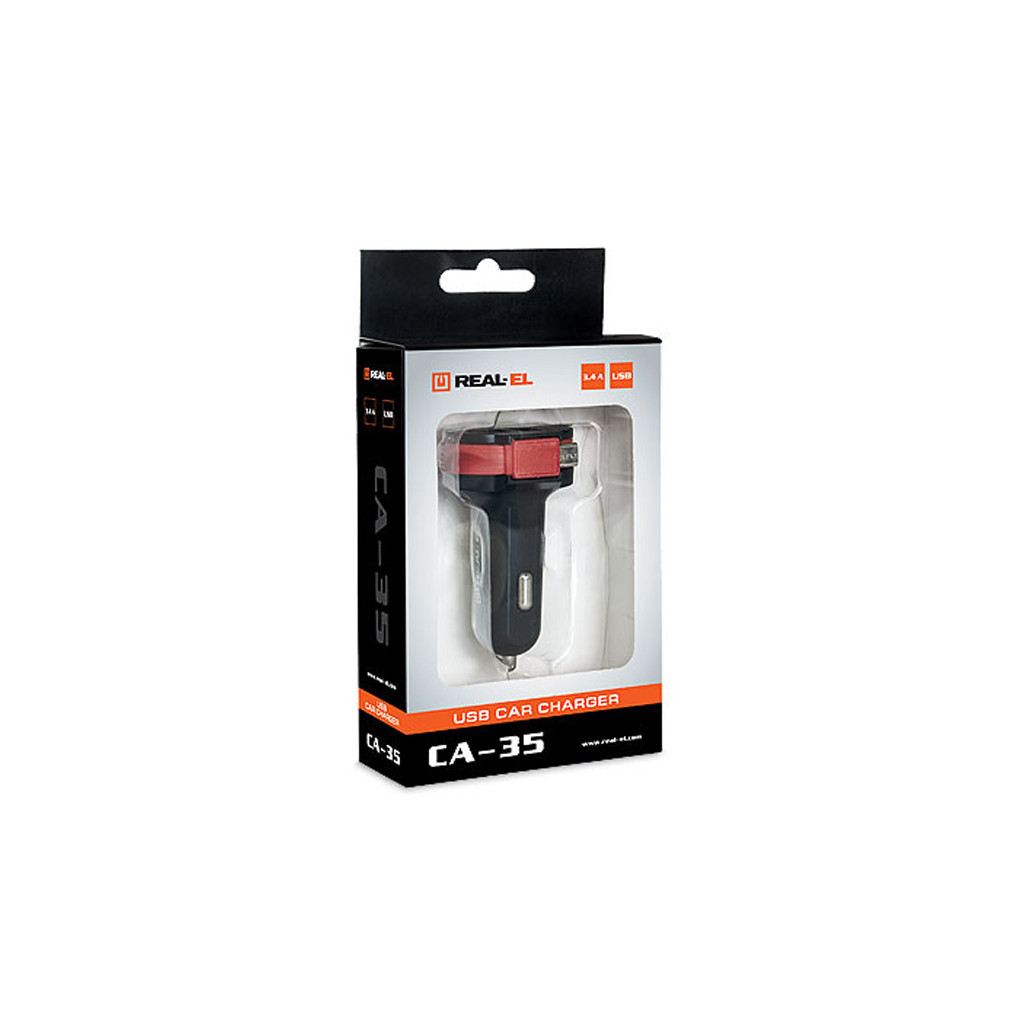 Зарядний пристрій REAL-EL CA-35 black (EL123160012) - зображення 7