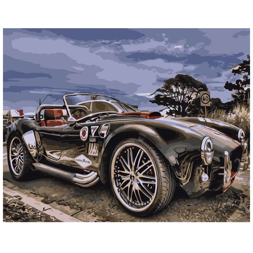 Картина по номерам Strateg Ретро автомобіль VA-0336 40х50 см (4820220566065) - зображення 1