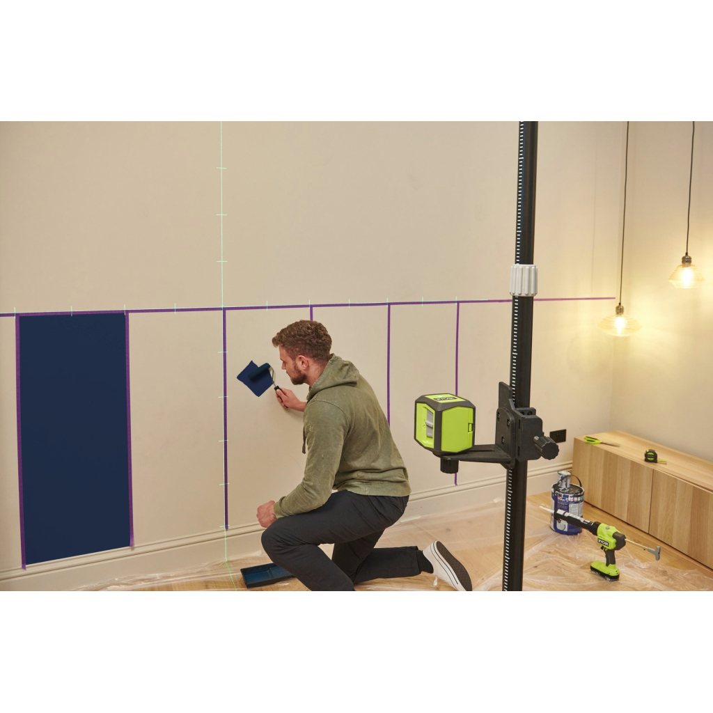 Лазерний нівелір Ryobi RBCLLG2 до 15м±0.5мм, перехресний зелений, 2хАА 0.4кг (5133005497) - изображение 2