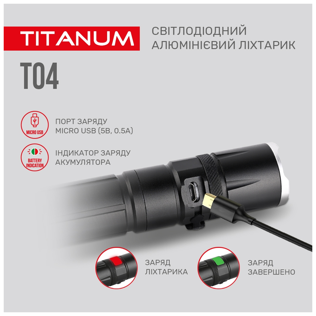 Ліхтар TITANUM 300Lm 6500K (TLF-T04) - зображення 8