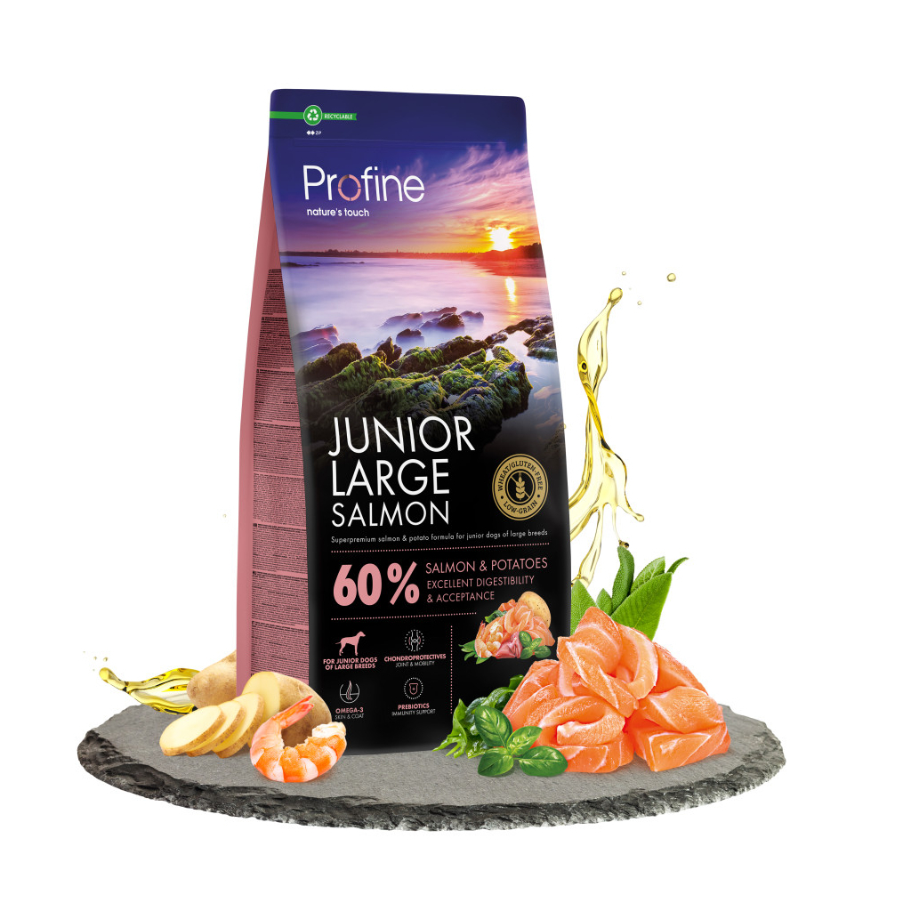 Сухий корм для собак Profine Junior Large Salmon and Potatoes для цуценят та юніорів великих порід 12 кг (8595602569472) - изображение 2