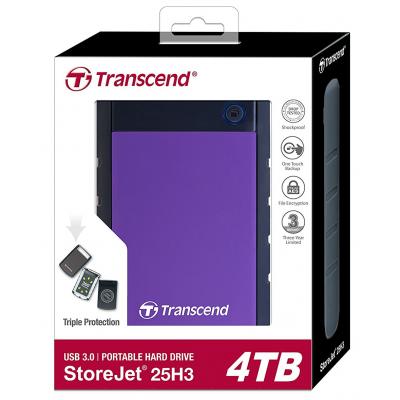 Зовнішній жорсткий диск 2.5" 4TB Transcend (TS4TSJ25H3P) - зображення 4