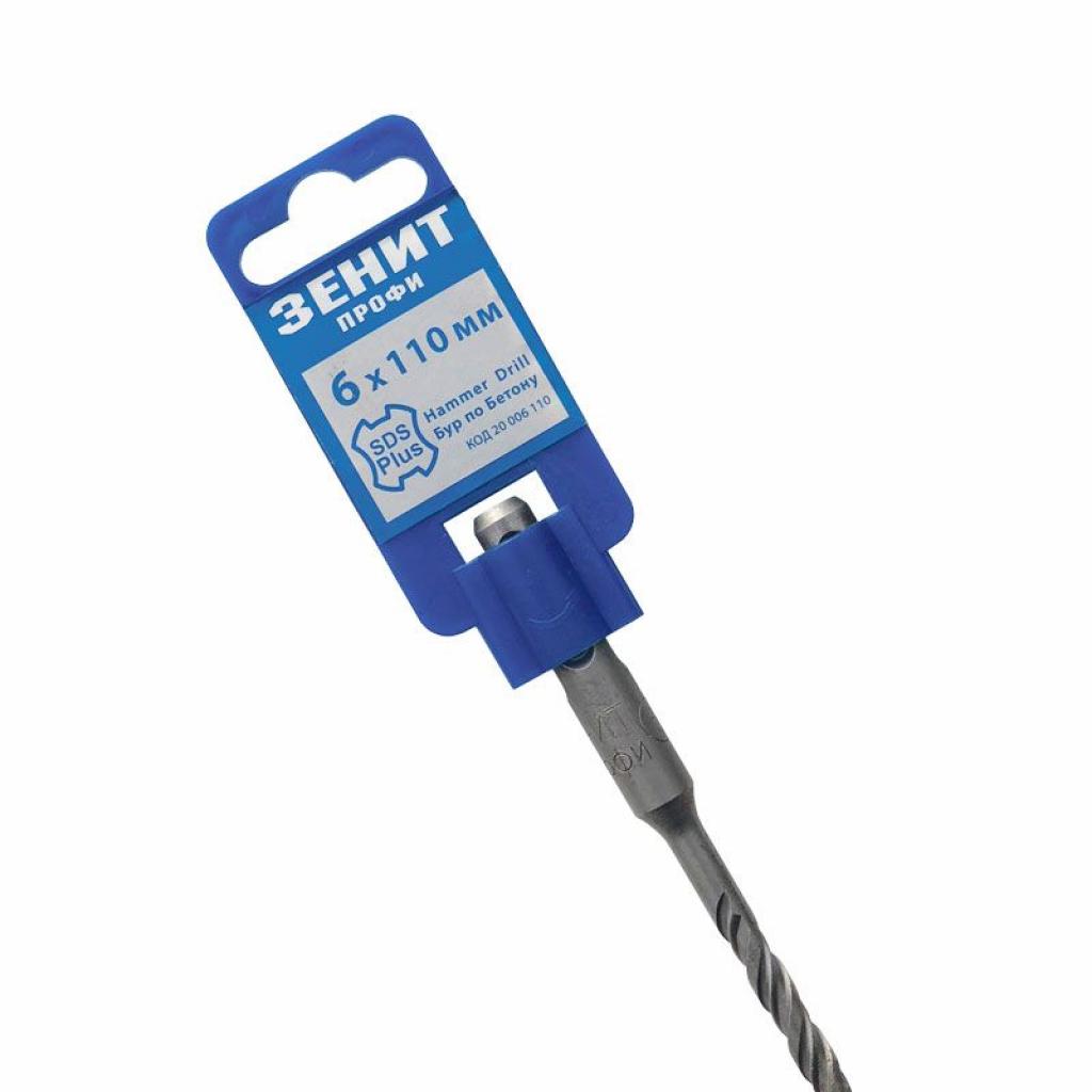 Бур Зеніт "ПРОФІ" SDS-Plus 6х110 мм, спіраль 4S (20006110) - зображення 3