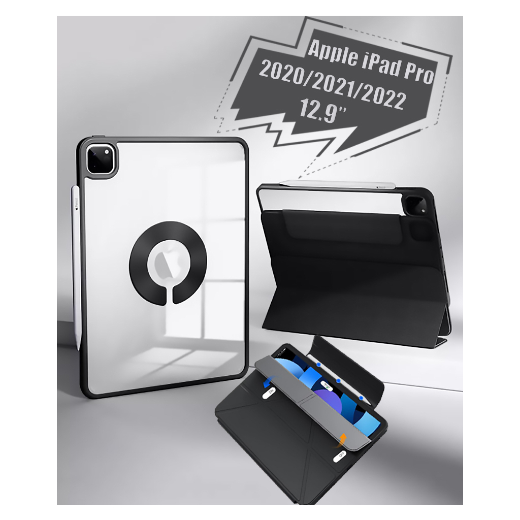 Чохол до планшета BeCover Ultra Slim Origami Flex Apple iPad Pro 12.9 2020/2021/2022 Black (712979) - зображення 7