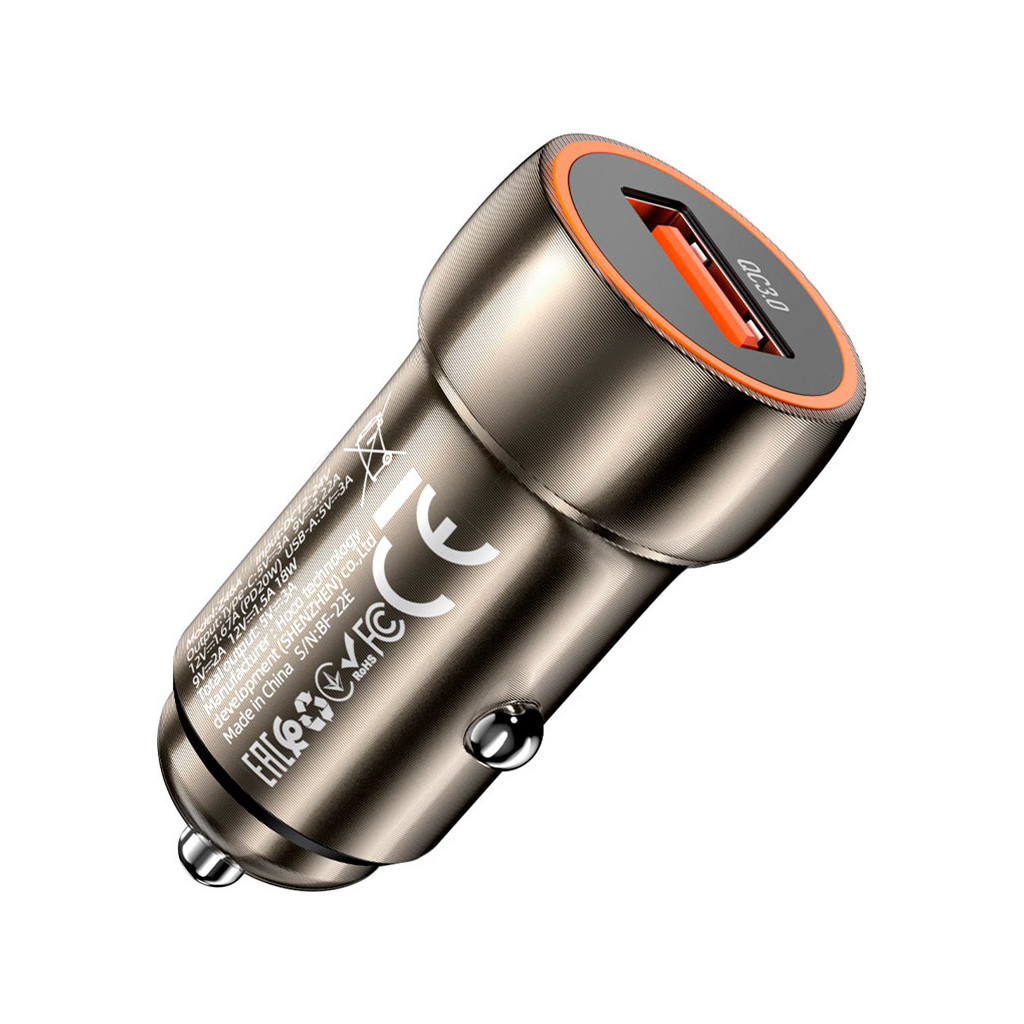 Зарядний пристрій HOCO Z46 USB Metal Gray (6931474770271) - зображення 3