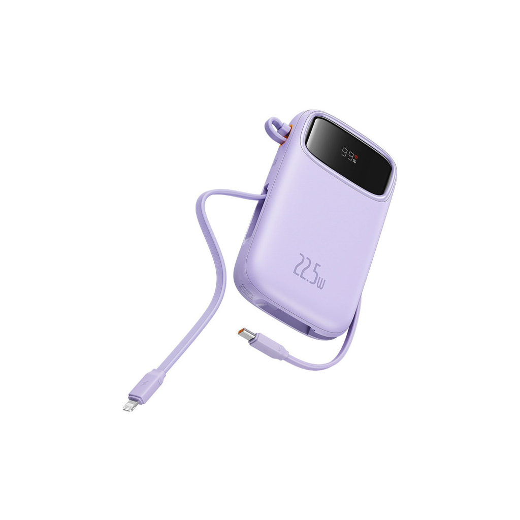 Батарея універсальна Baseus Qpow2 20000mAh 22.5W PD, QC/3.0, Purple (P10055002513-00) - picture 5